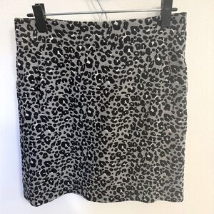 Loft leopard shift skirt